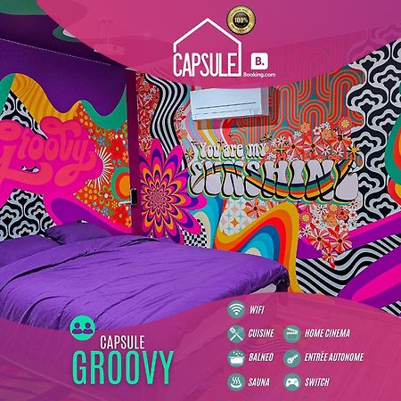 Capsule Groovy-Jacuzzi-Sauna-Billard-Netflix- Nintendo Switch & Jeux Mons Eksteriør bilde