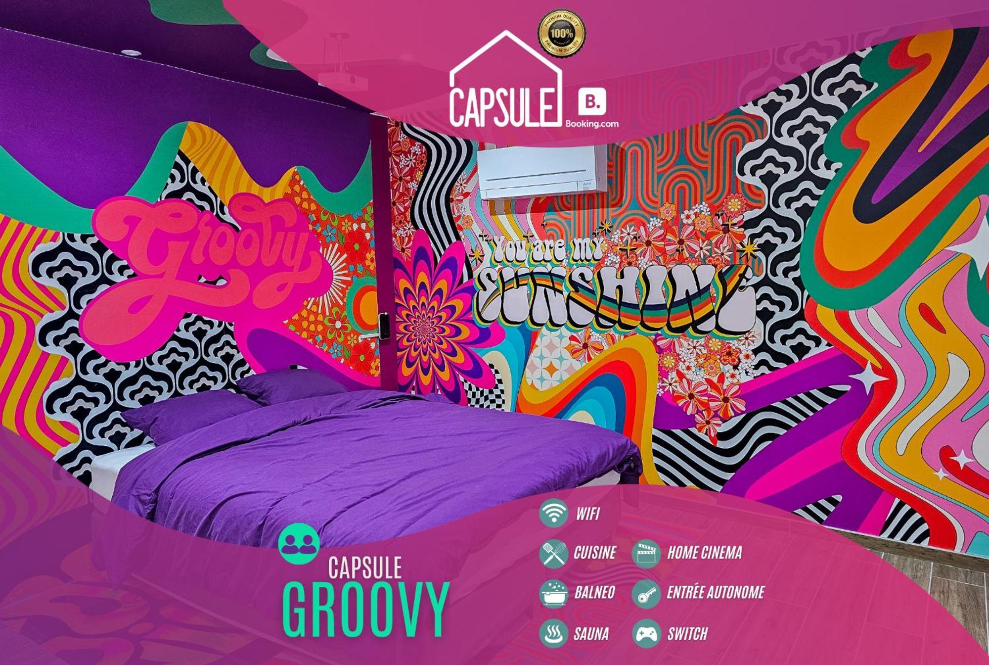 Capsule Groovy-Jacuzzi-Sauna-Billard-Netflix- Nintendo Switch & Jeux Mons Eksteriør bilde